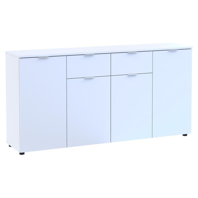 Комод Doros Рон 7 Білий 4 фасади 2 шухляди 160х38х81 (44900222)