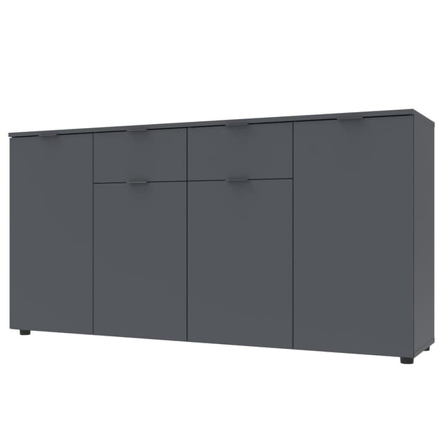 Комод Doros Рон 7 Графіт 4 фасади 2 шухляди 160х38х81 (44900236)