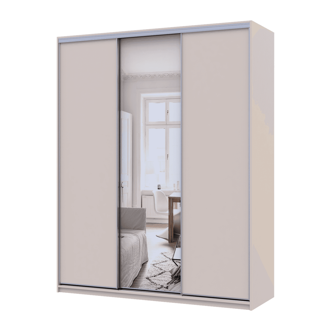 Шафа купе Doros Сіті Лайт Кашемір 2 ДСП / 1 дзеркало 180х60х225 (80736371)