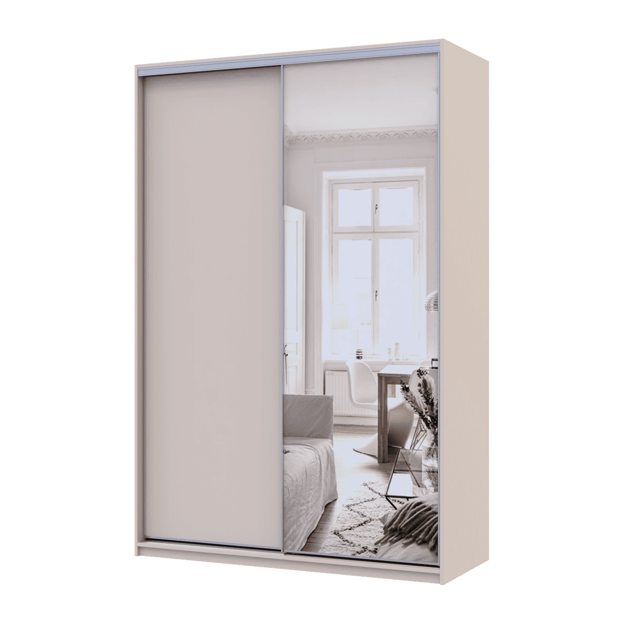 Шафа купе Doros Сіті Лайт Кашемір 1 ДСП / 1 дзеркало 150х60х225 (80736353)