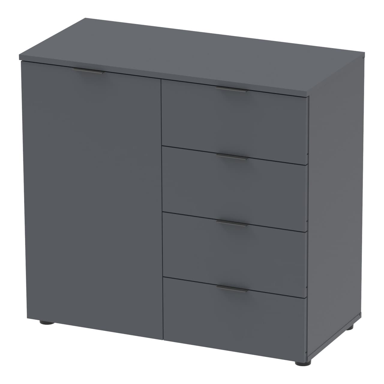 Комод Doros Рон 1 1 фасад 4 шухляды Графіт 80х38х81 (41516006)