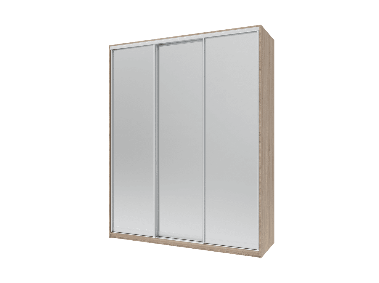 Шафа купе Doros Сіті Лайт Дуб Cонома 3 Дзеркала 180х60х225 (42002057)