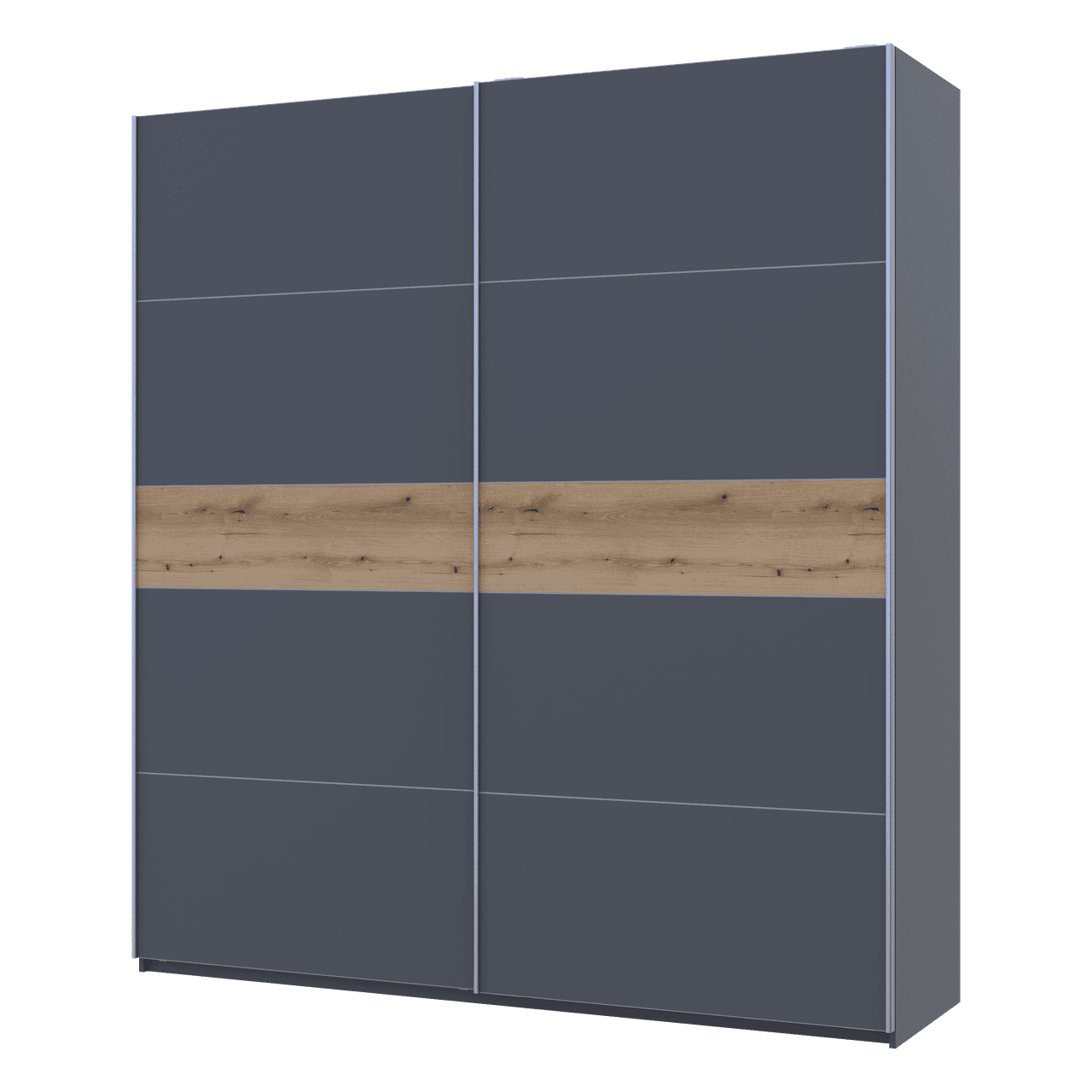 Шафа купе Doros G-Caiser Графіт/Графіт вставка Дуб Евок 2 ДСП /5 частин 220х60х240 (44900285)