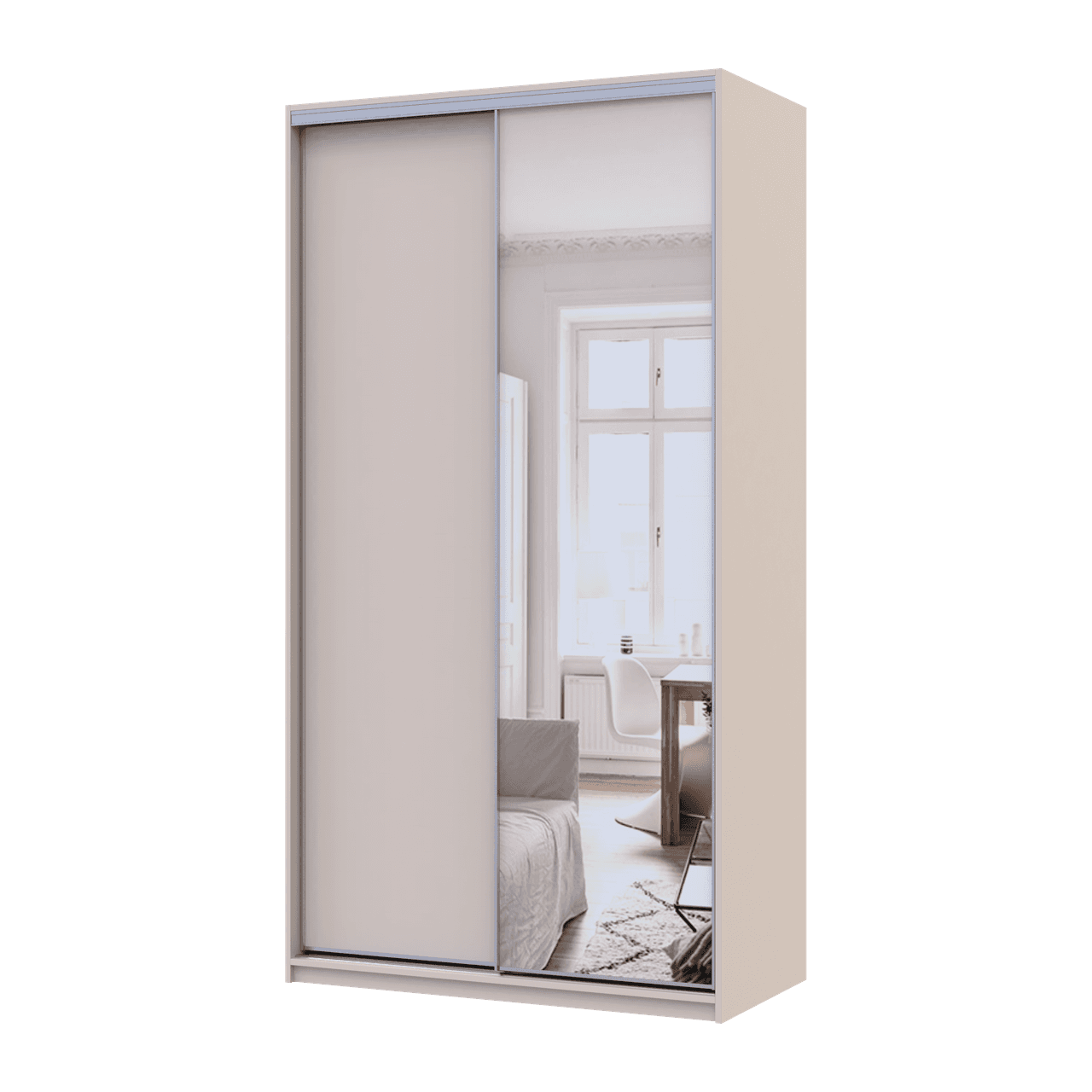 Шафа купе Doros Сіті Лайт Кашемір 1 ДСП / 1 дзеркало 120х60х225 (80736335)
