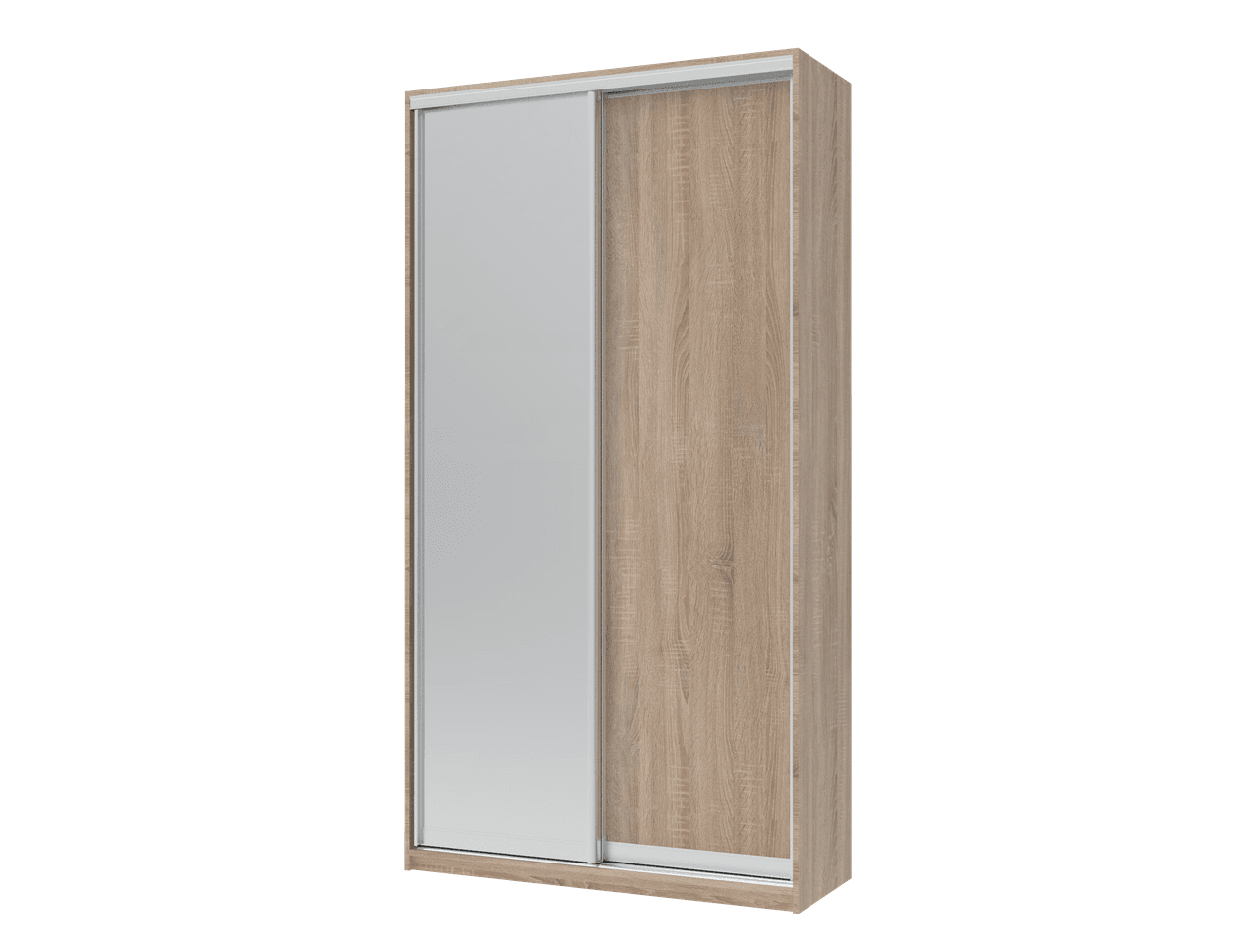 Шафа купе Doros Сіті Лайт Дуб Cонома 1 ДСП / 1 Дзеркало 120х45х225 (42002033)