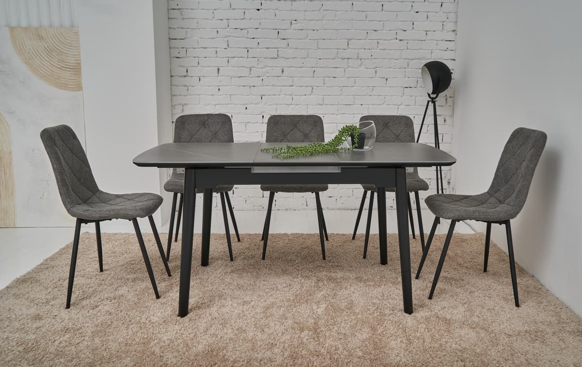 Керамічний стіл  TM-76 петра грей + чорний 4