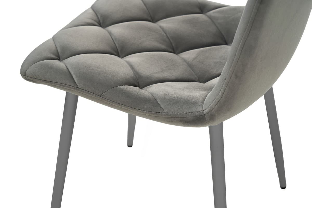 Стілець N-41 темно-сірий велюр + сірий 7