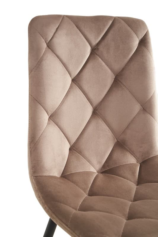 Стілець N-41 капучино велюр + чорний 8