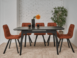 Керамічний стіл  TM-76 чорний онікс + чорний