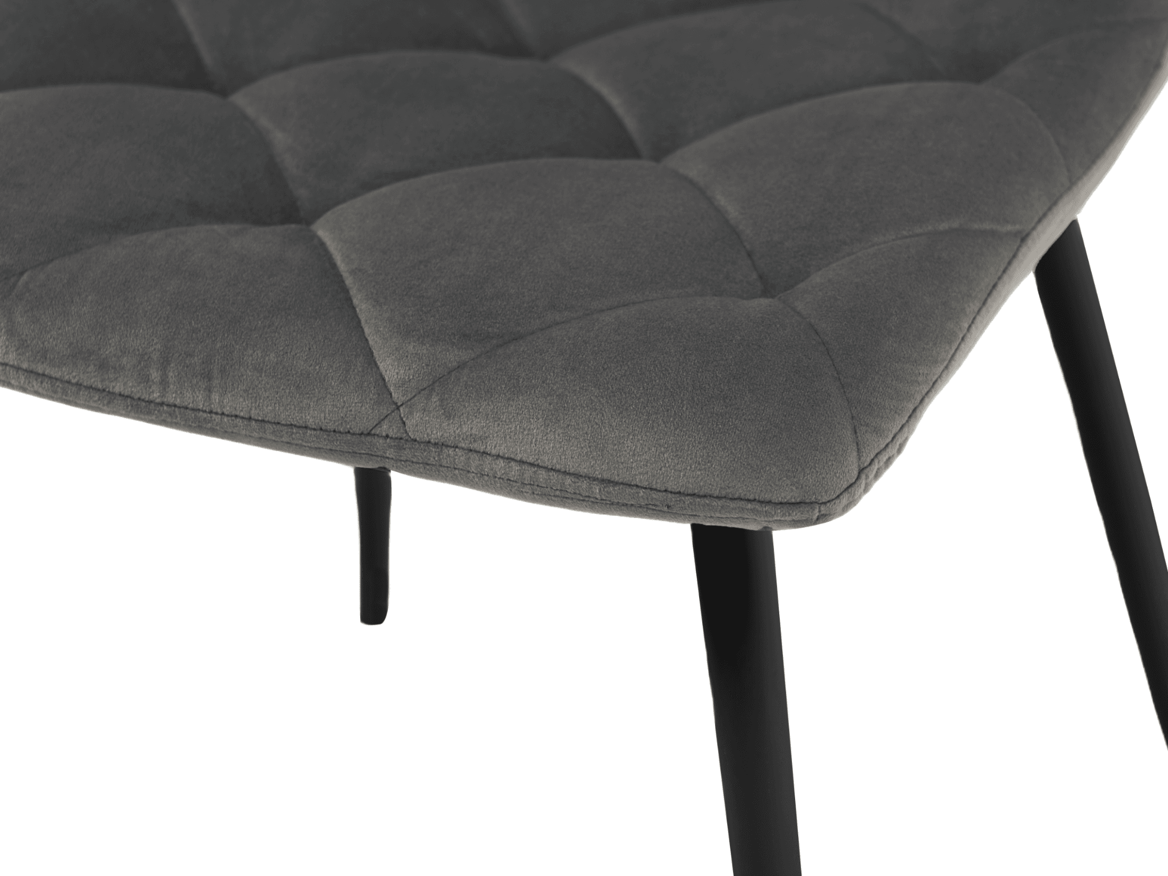 Стілець N-41 темно-сірий велюр + чорний 6