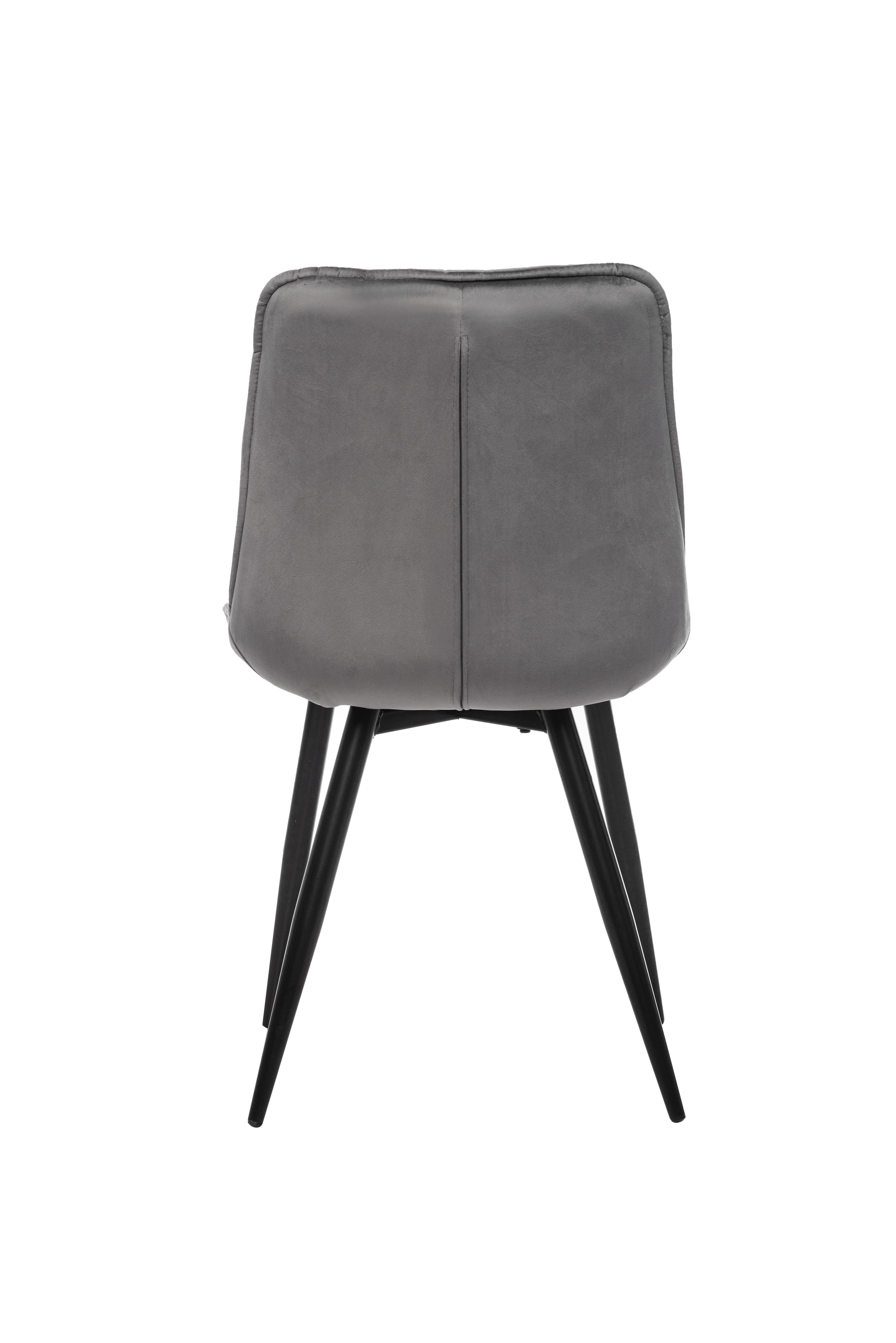 Стілець M-48 сірий велюр + чорний 4