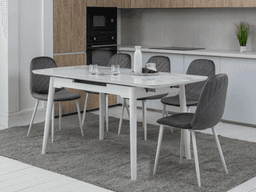 Керамічний стіл  TM-76 вайт клауд + білий