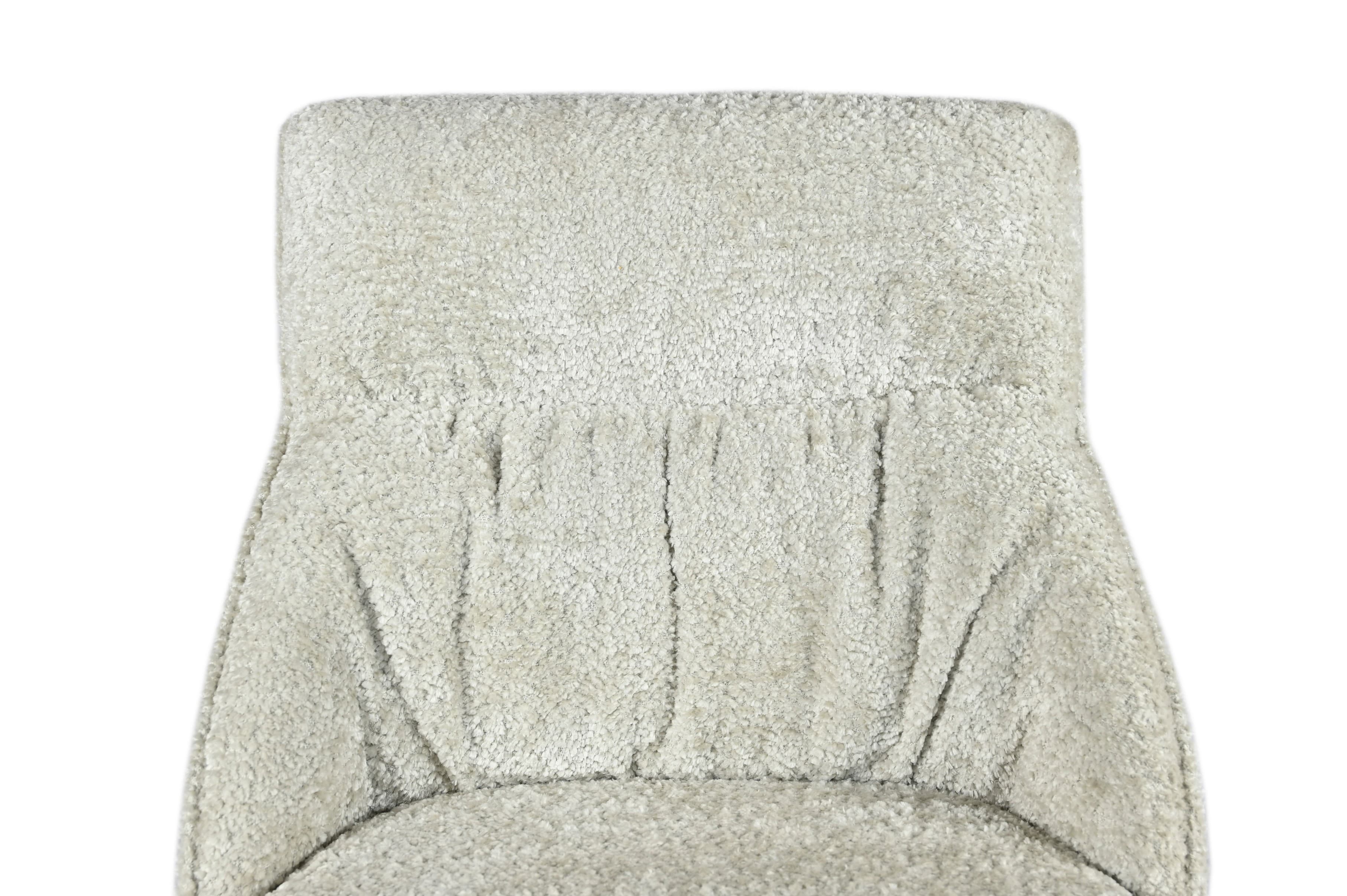 Стілець поворотний R-168 перлинний нюд + білий 7