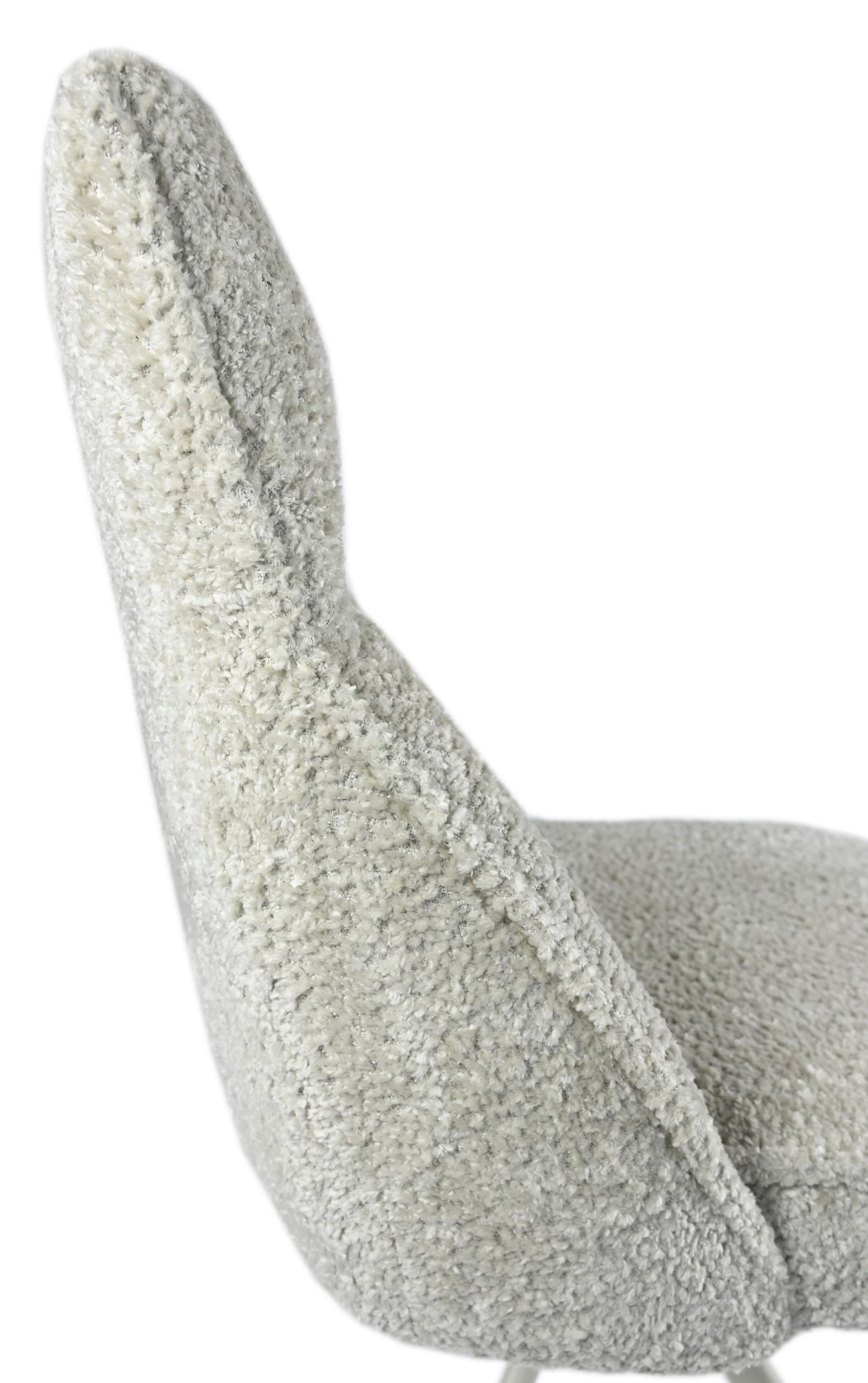 Стілець поворотний R-168 перлинний нюд + білий 9