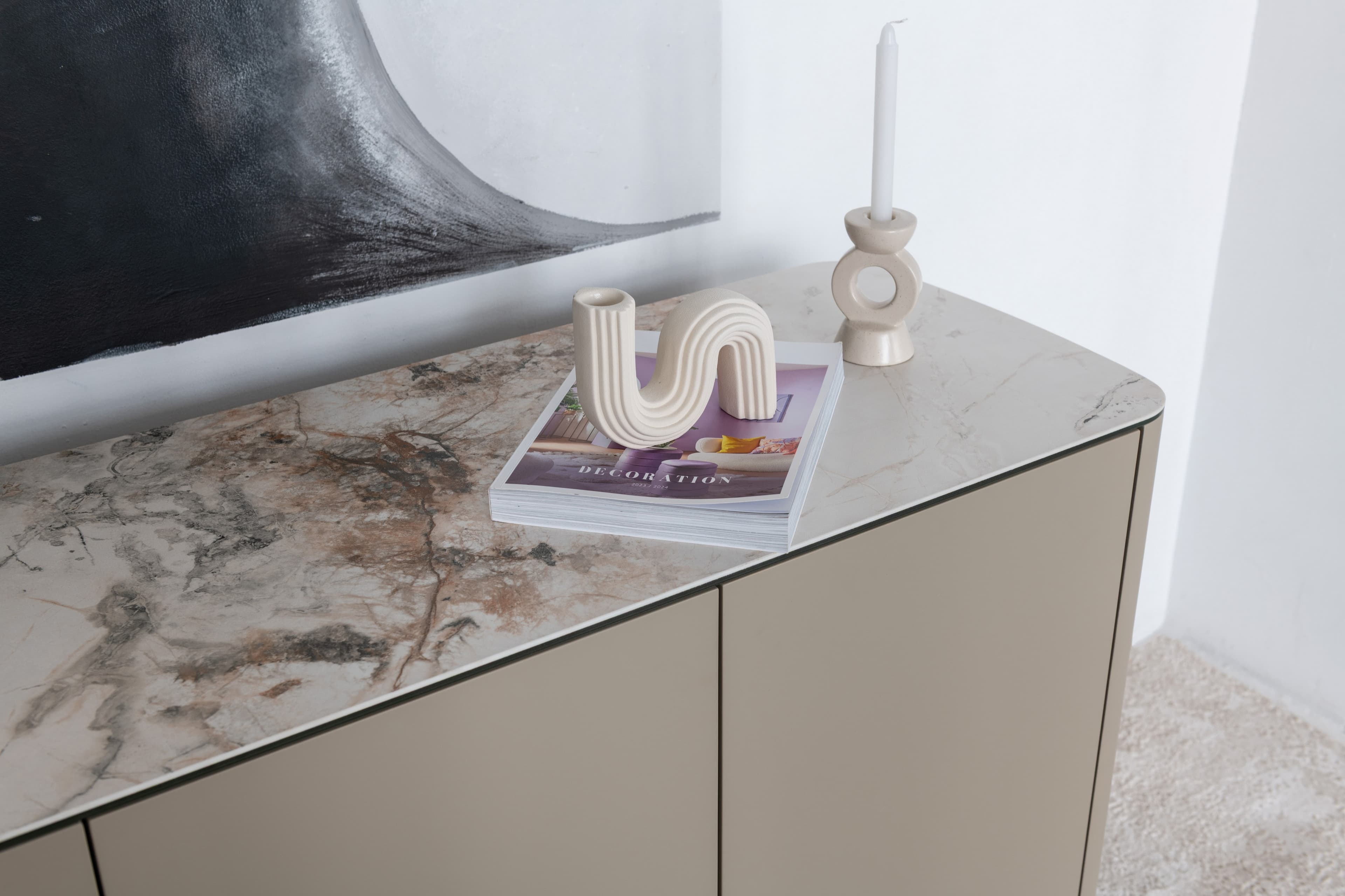 Буфет "Крістіано" аврора голд + бежевий 8