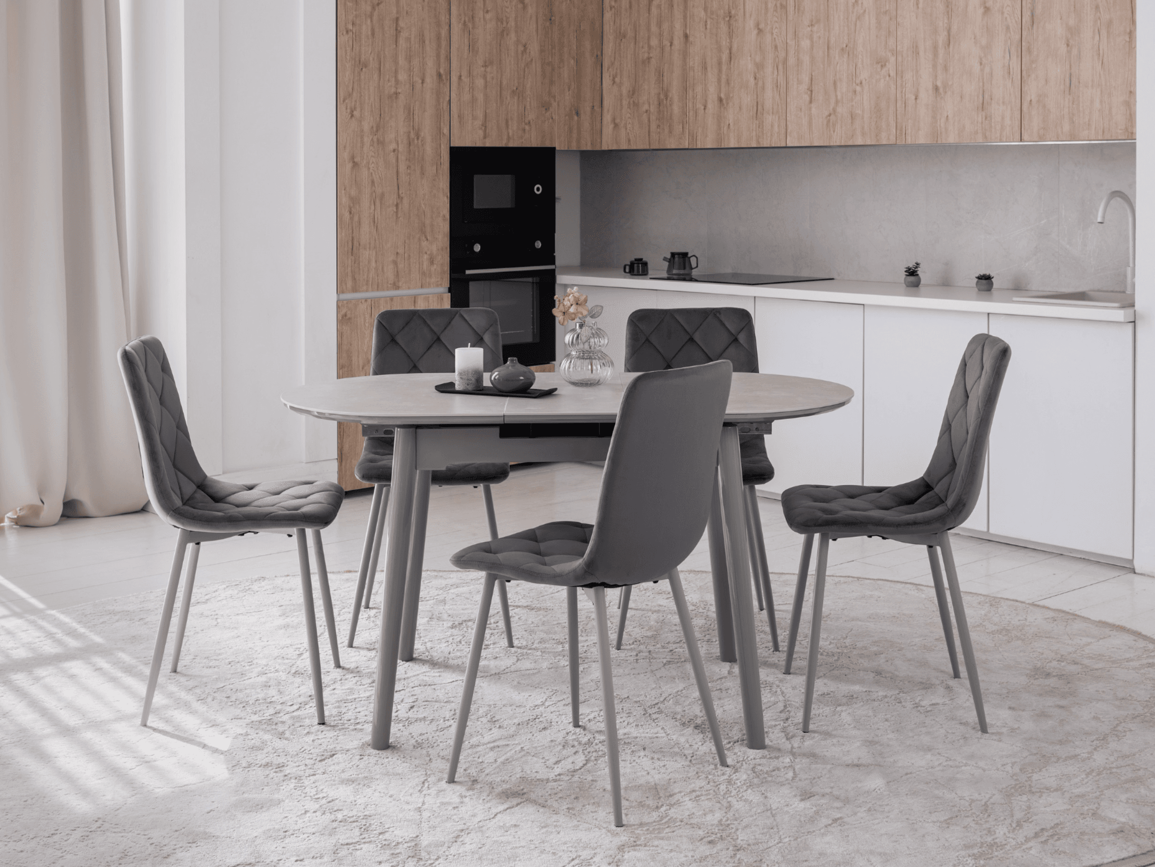 Стілець N-41 темно-сірий велюр + сірий 9