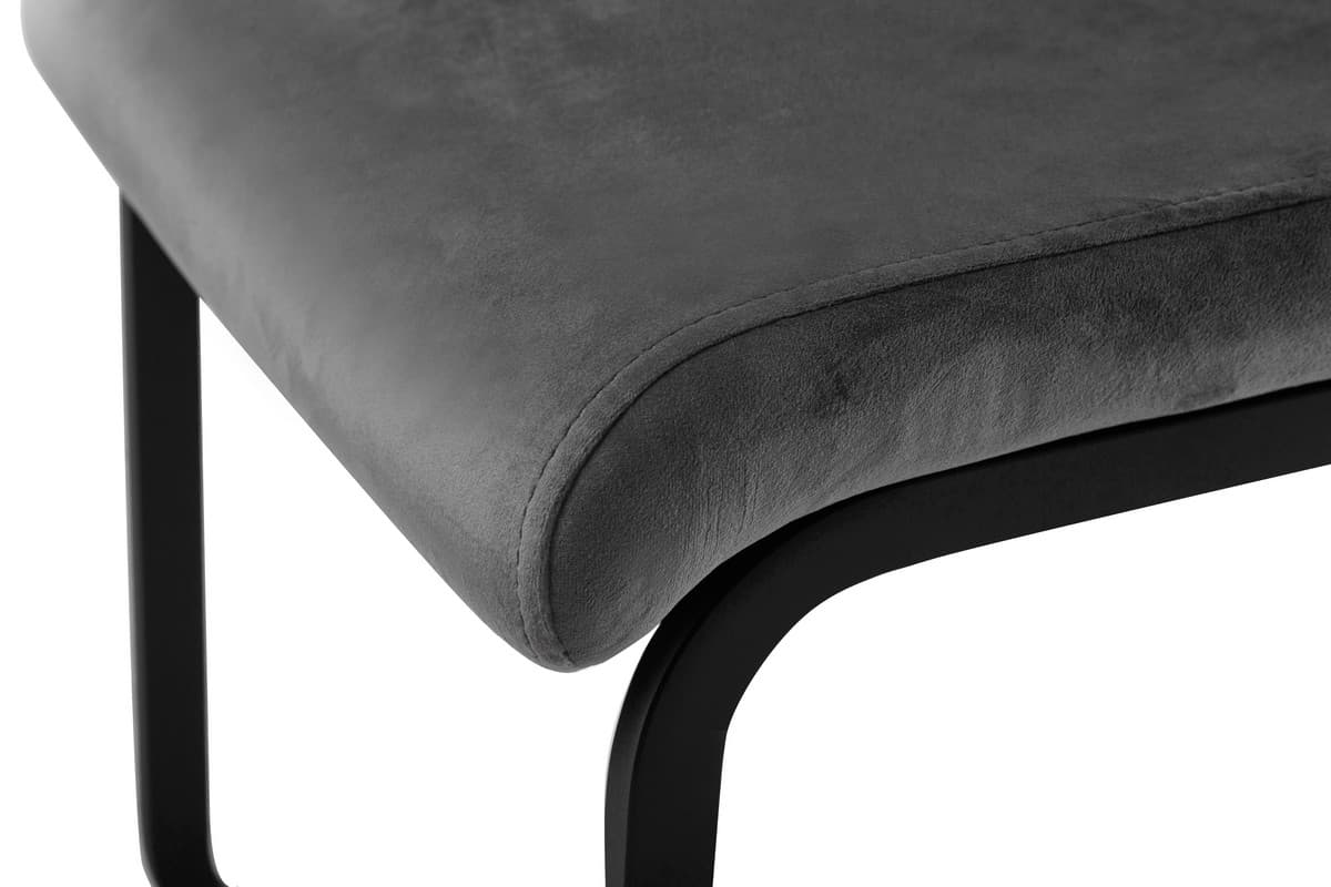 Стілець S-121 сірий велюр + чорний 9
