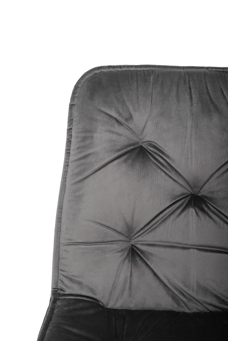 Стілець M-48 сірий велюр + чорний 7