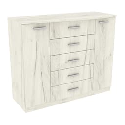 Комод №5, Дуб Крафт Білий, 1200/450/1000