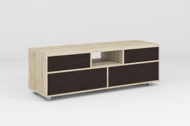 Тумба TV №3, Дуб Сонома/Венге Магія, 1400/450