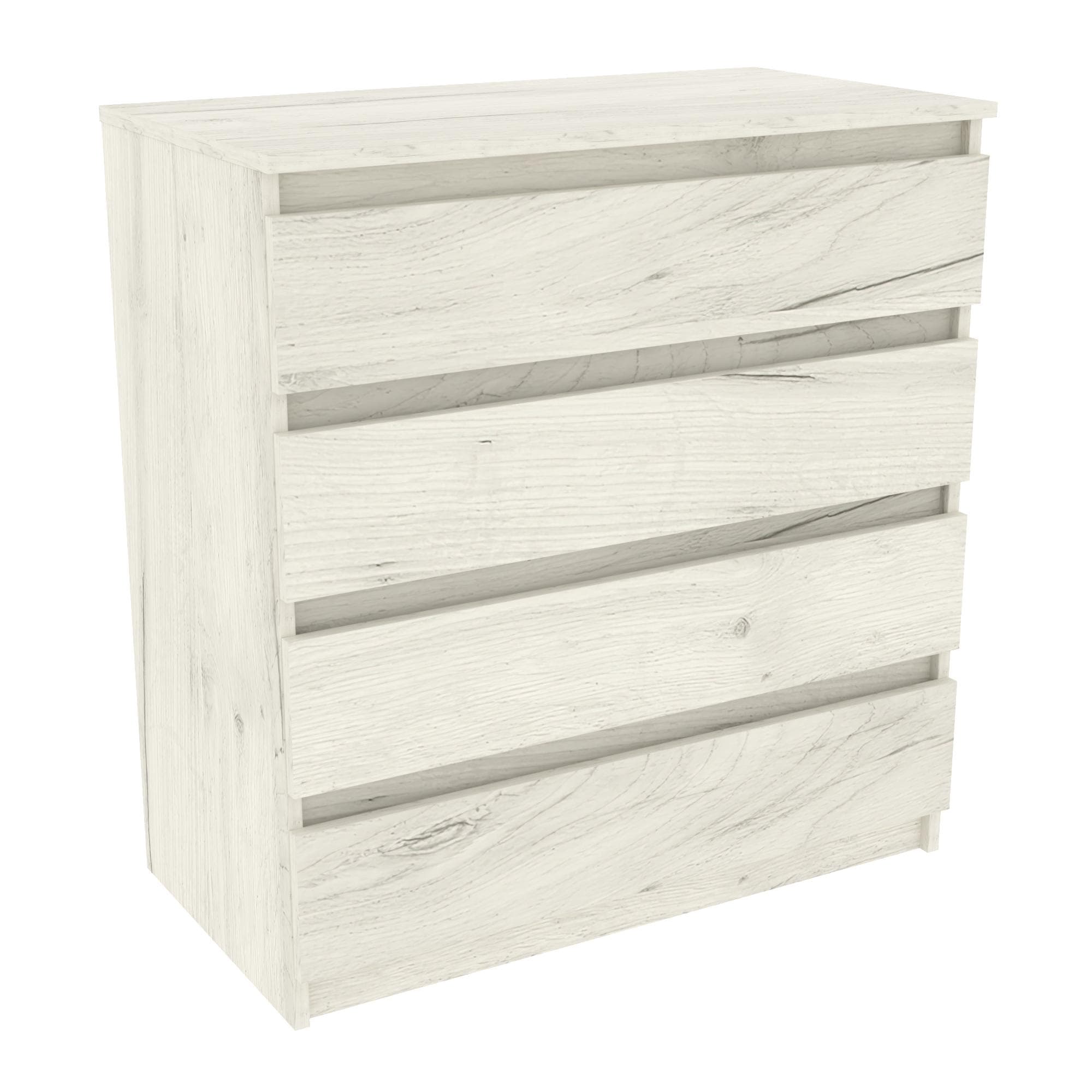 Комод №4, Дуб Крафт Білий, 800/450/850