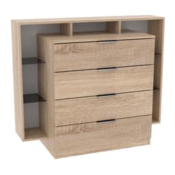 Комод Крістал, Дуб Сонома, 1200/450/1000