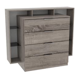 Комод Крістал, Дуб Сонома Трюфель, 1200/450/1000