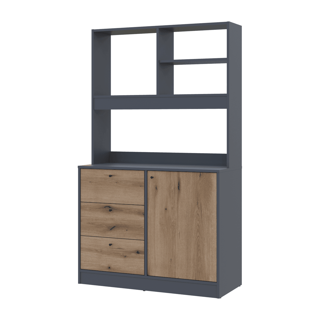 Міні-кухня Doros Лея Графіт/Дуб Евок ДСП 100х43х171 (81359336)