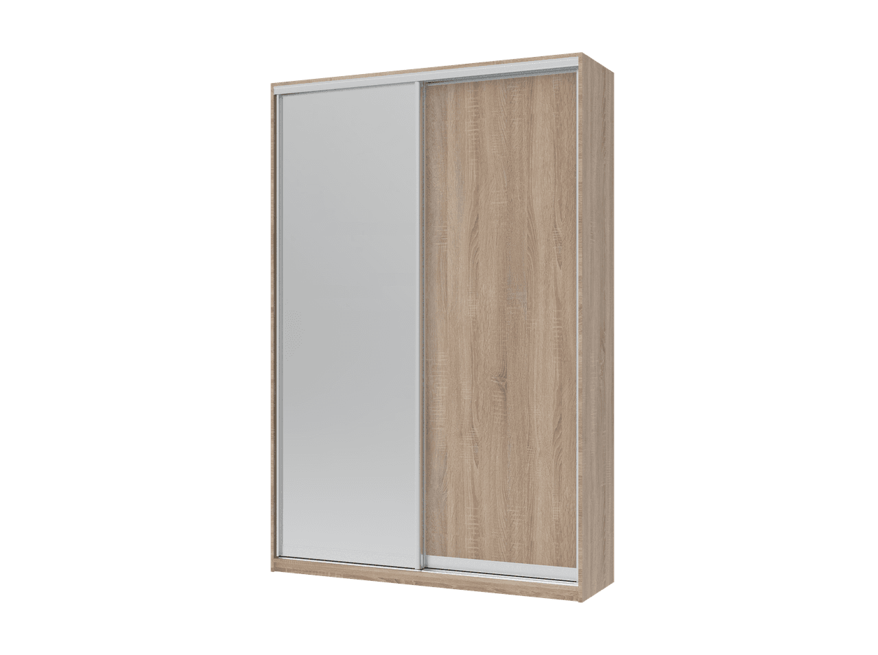 Шафа купе Doros Сіті Лайт Дуб Cонома 1 ДСП / 1 Дзеркало 150х45х225 (42002037)