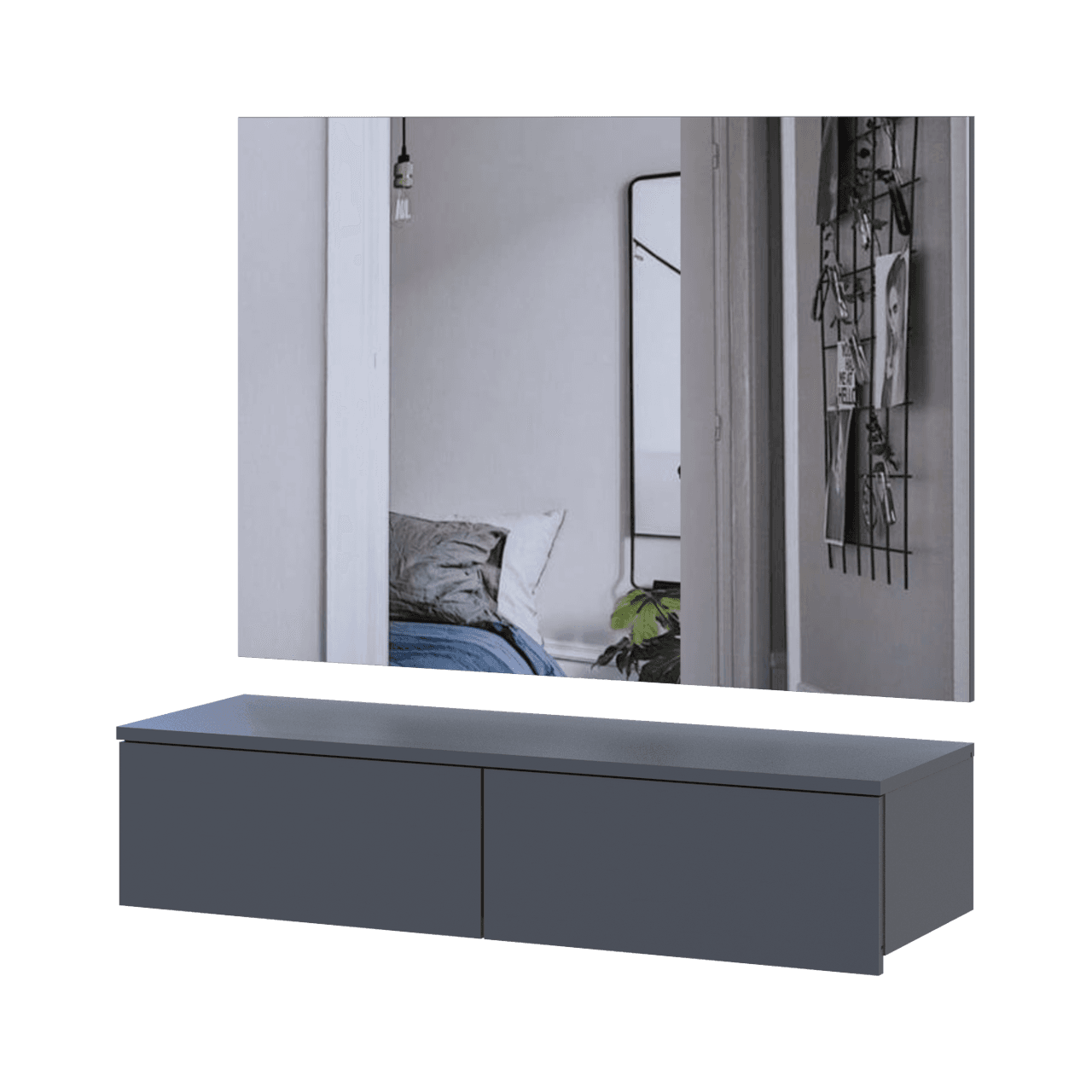Комплект меблів Doros Левія + дзеркало Графіт 100х32х100 (42005236)