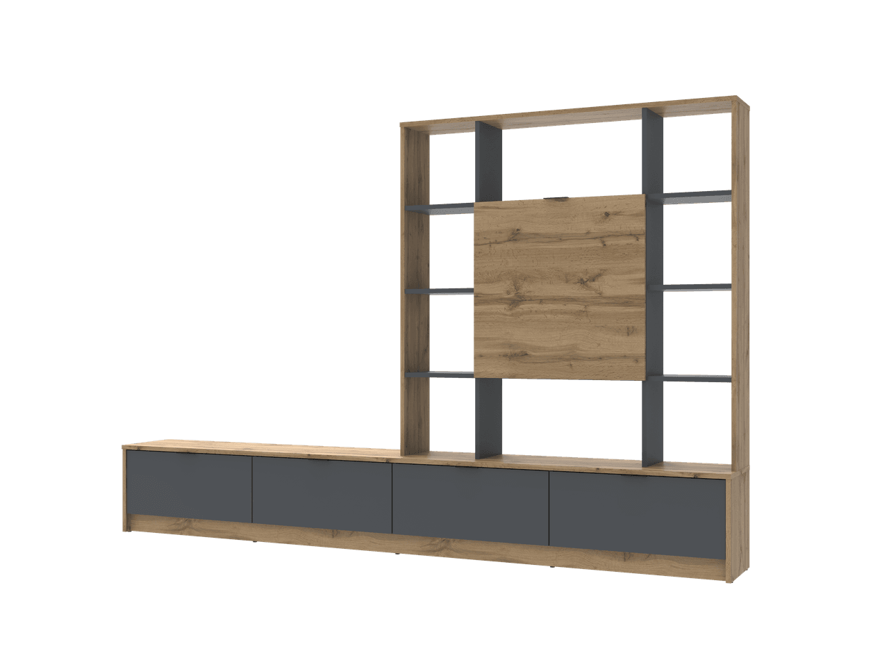 Стінка в вітальню Doros Капрі Тахо/Графіт 240х33х153 (80388682)