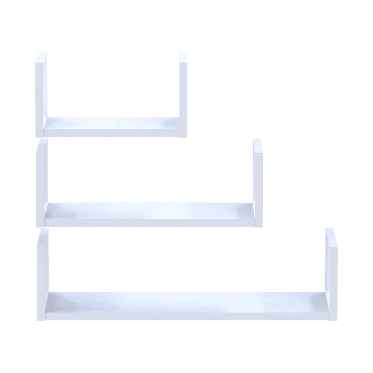 Комплект полиць Doros Філ Білий 3 шт 30/45/60х15х15 (41516077)