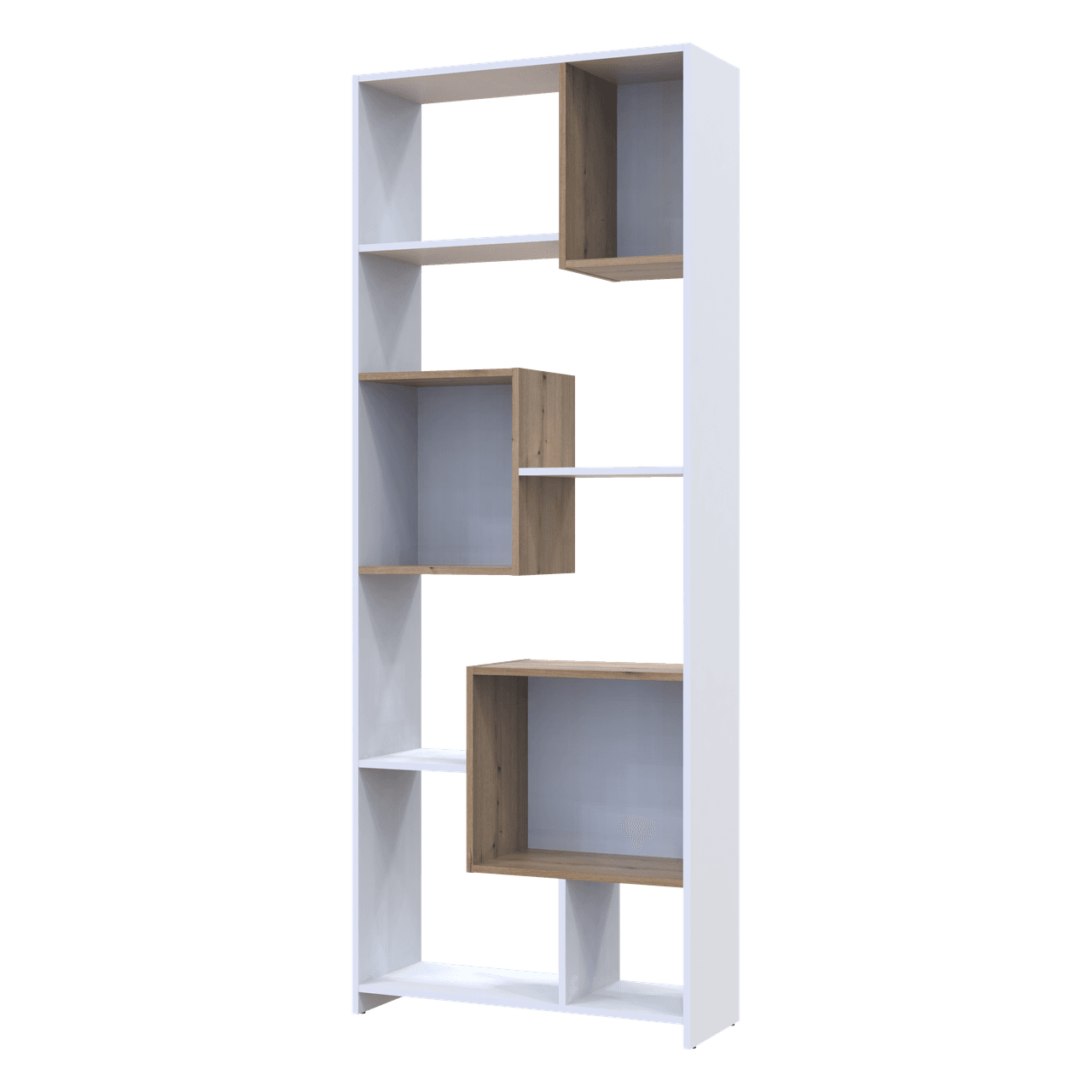 Етажерка висока Doros B1S Білий/Дуб евок 81х30х210 (41516039)