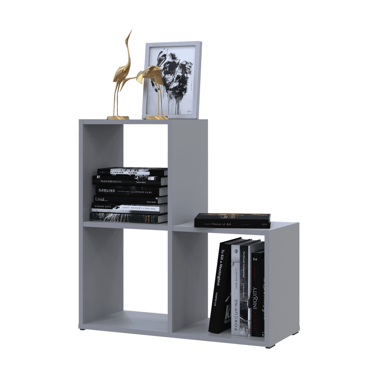 Стелаж Doros Степ 2х2 Сірий відкритий 69х28.8х71.4 (41516177)