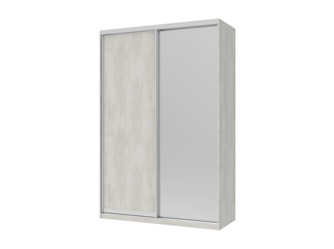 Шафа купе Doros Сіті Лайт Біле дерево 1 ДСП / 1 Дзеркало 150х60х225 (42002062)