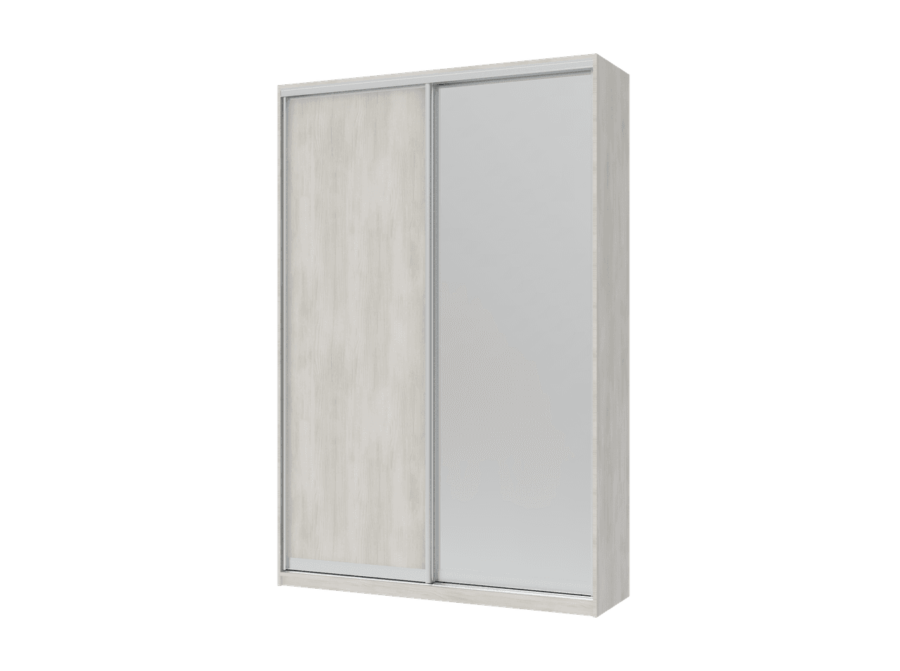 Шафа купе Doros Сіті Лайт Біле дерево 1 ДСП / 1 Дзеркало 150х45х225 (42002060)