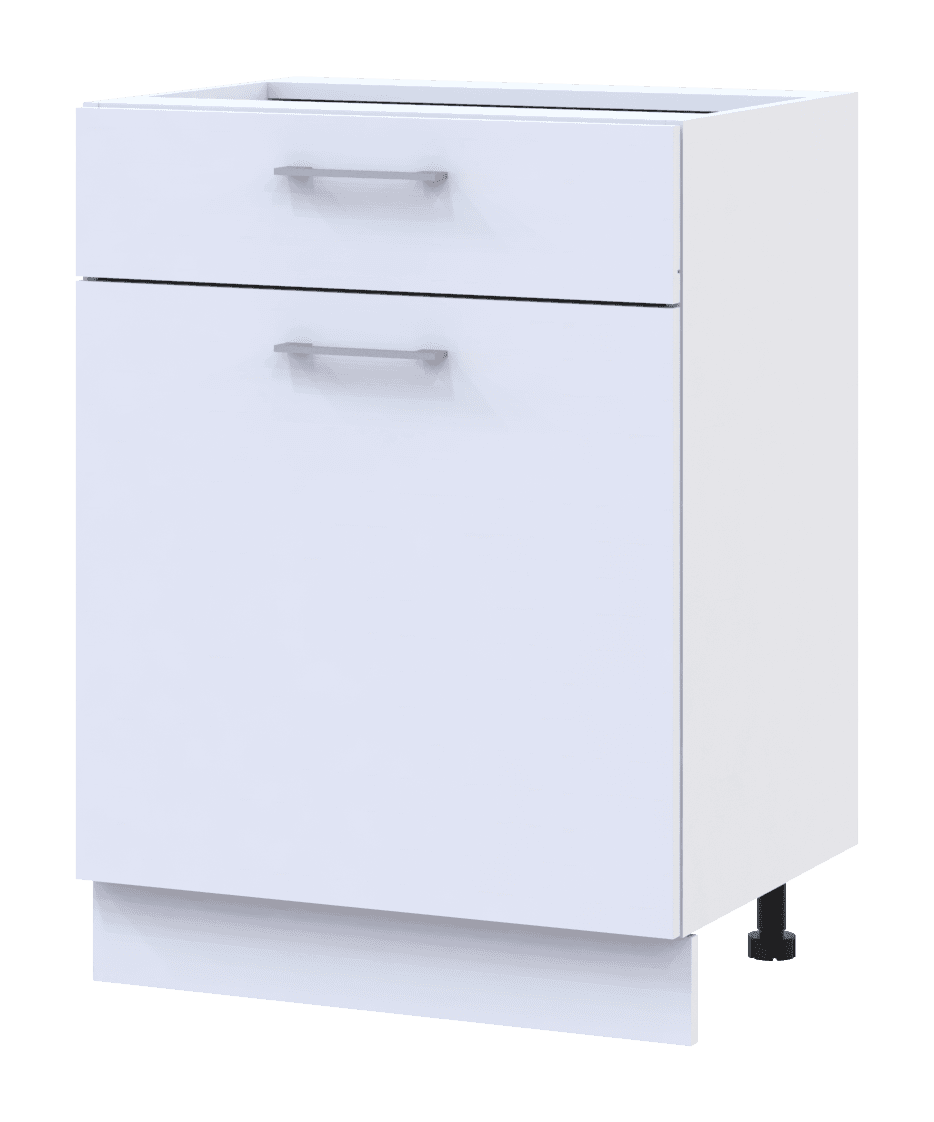 Кухня Doros Лея НЯ82_Ш60 нижня права Білий/Дуб Сонома ДСП 60х46.6х82 (81359337.7)