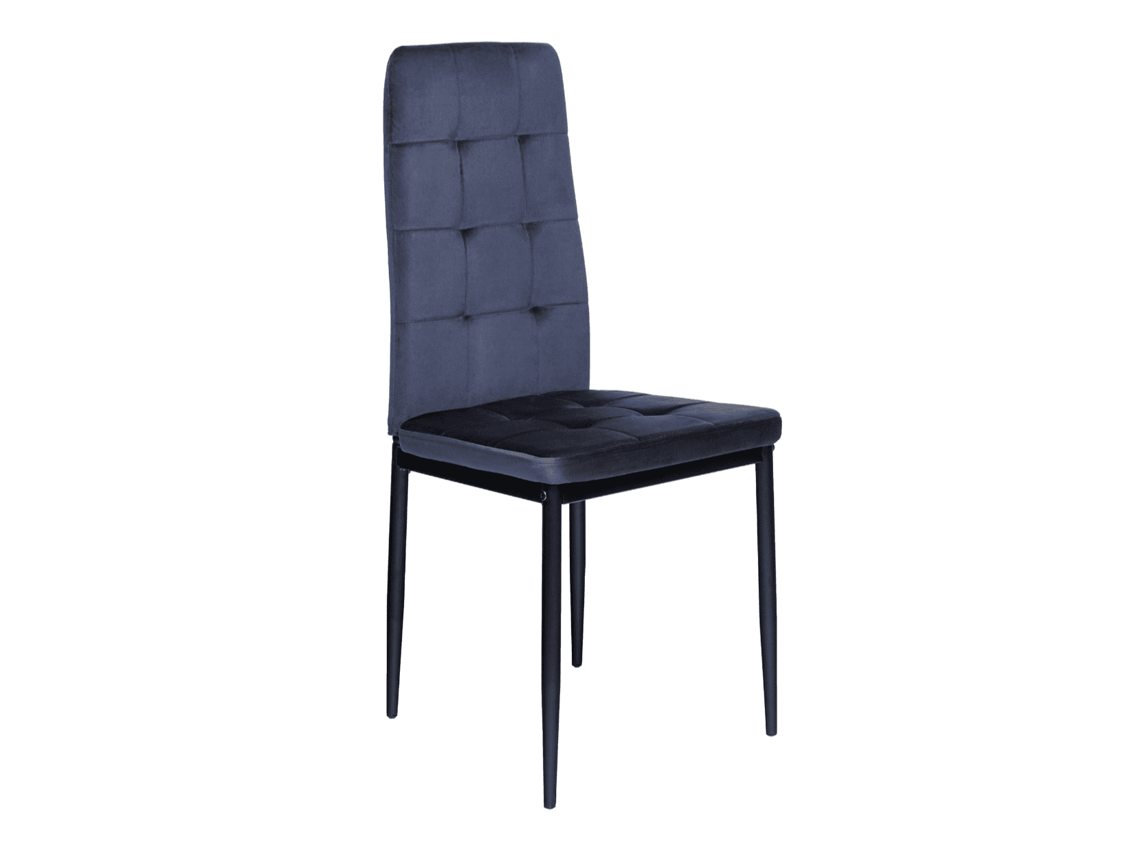 Стілець N-66-2 індіго велюр + чорний