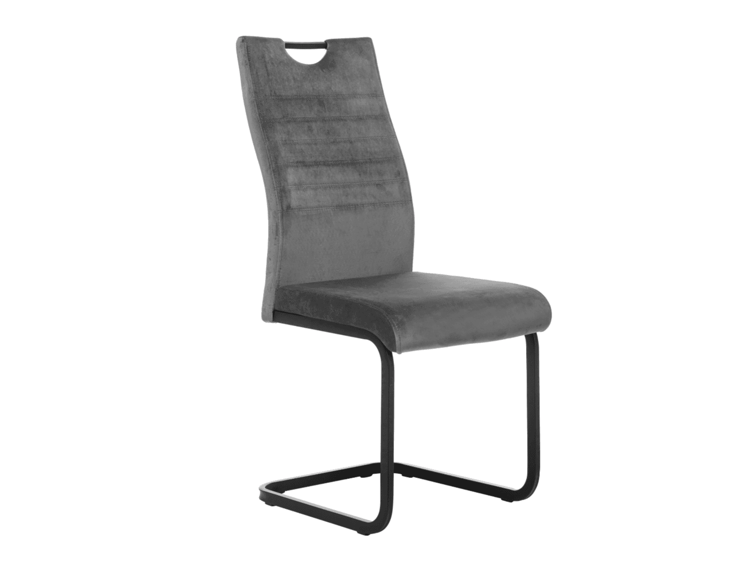 Стілець S-121 сірий велюр + чорний