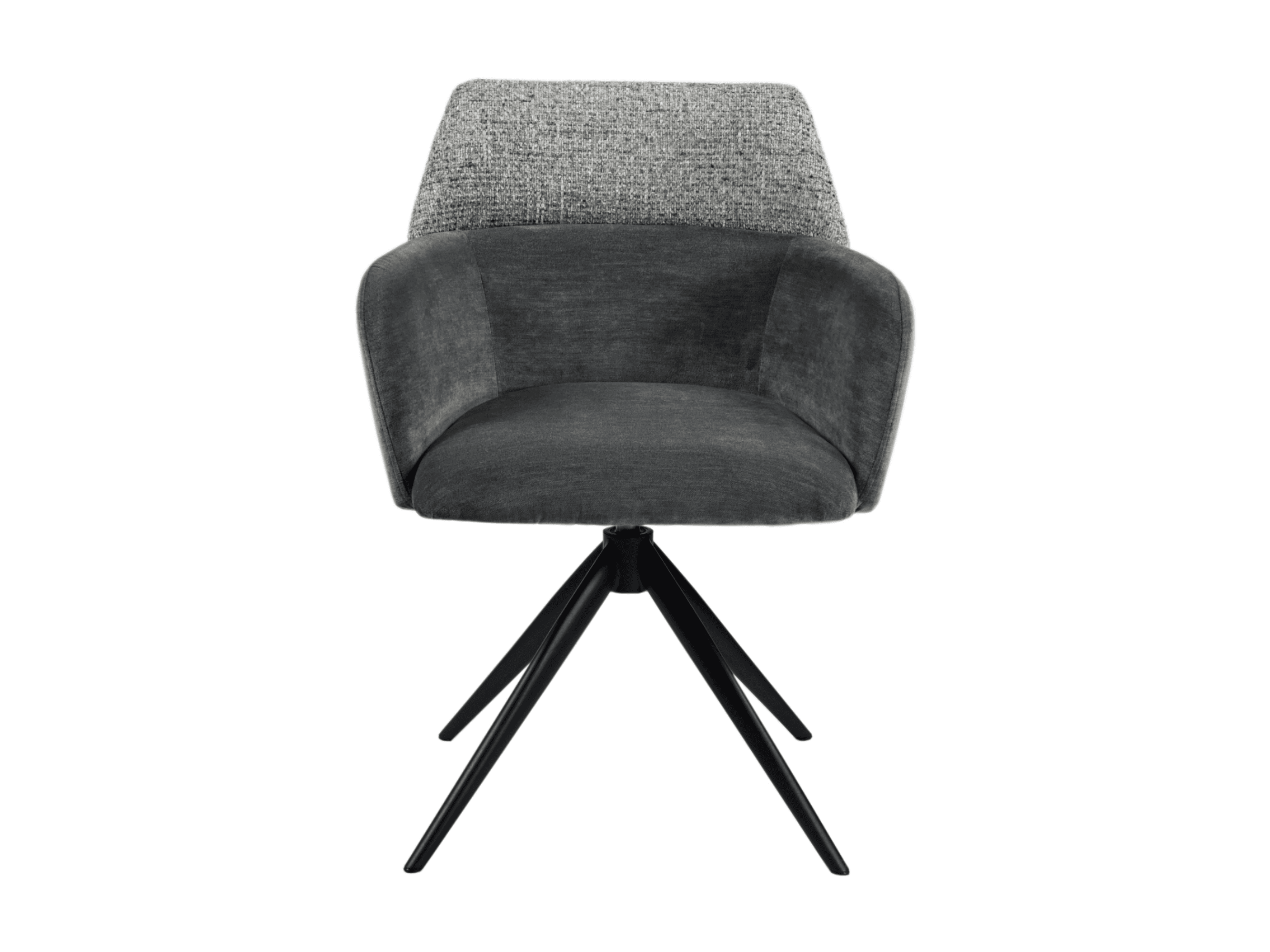 Стілець поворотний R-165 попільний + чорний 5