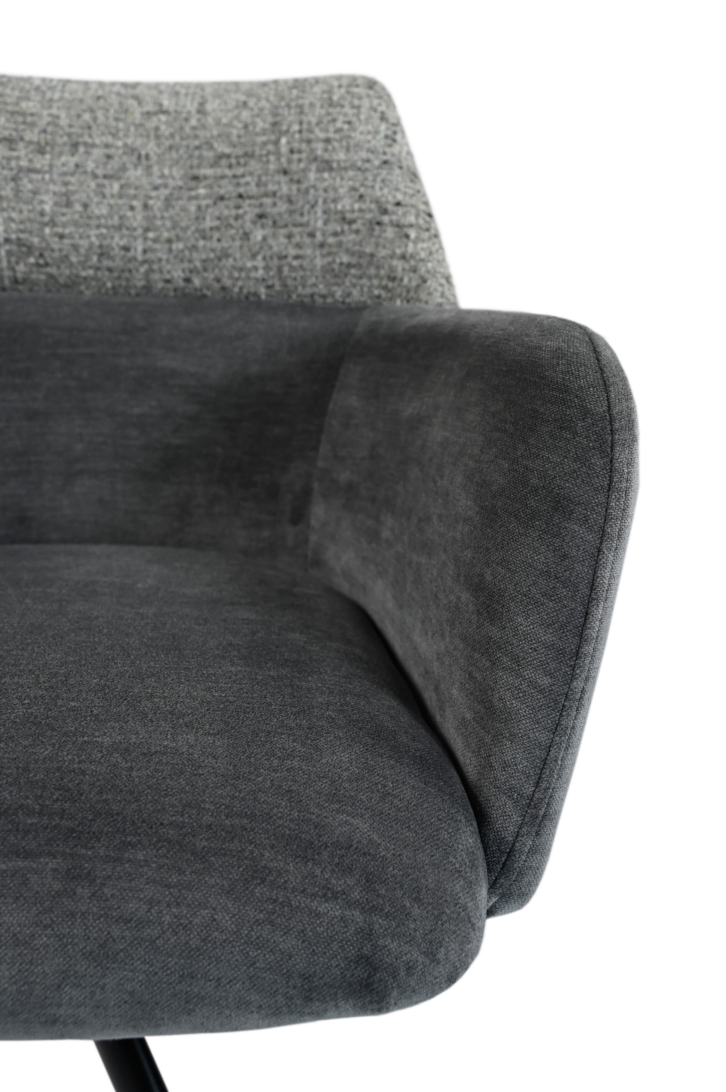 Стілець поворотний R-165 попільний + чорний 8