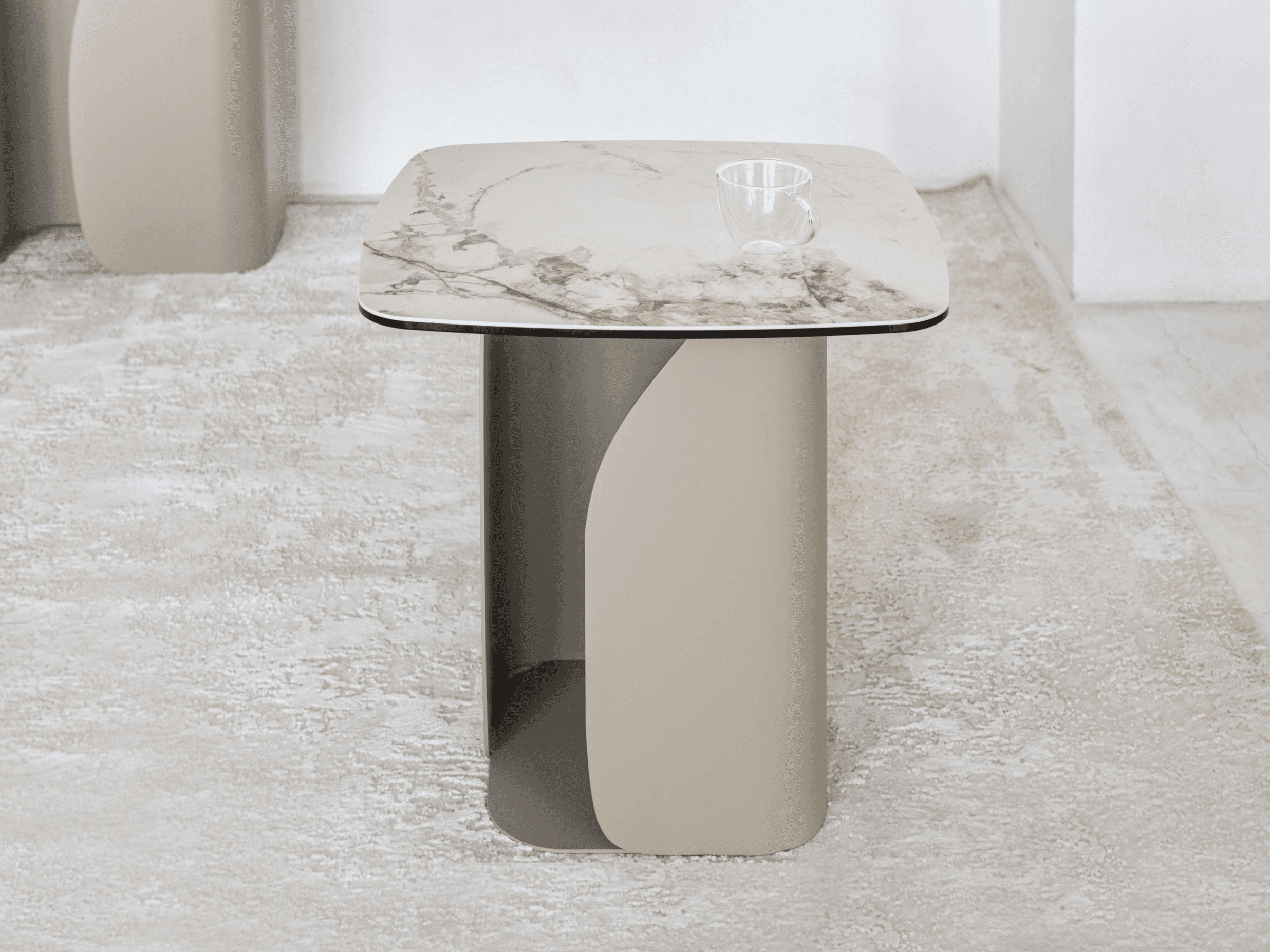 Кавовий стіл "Крістіано" аврора голд + бежевий