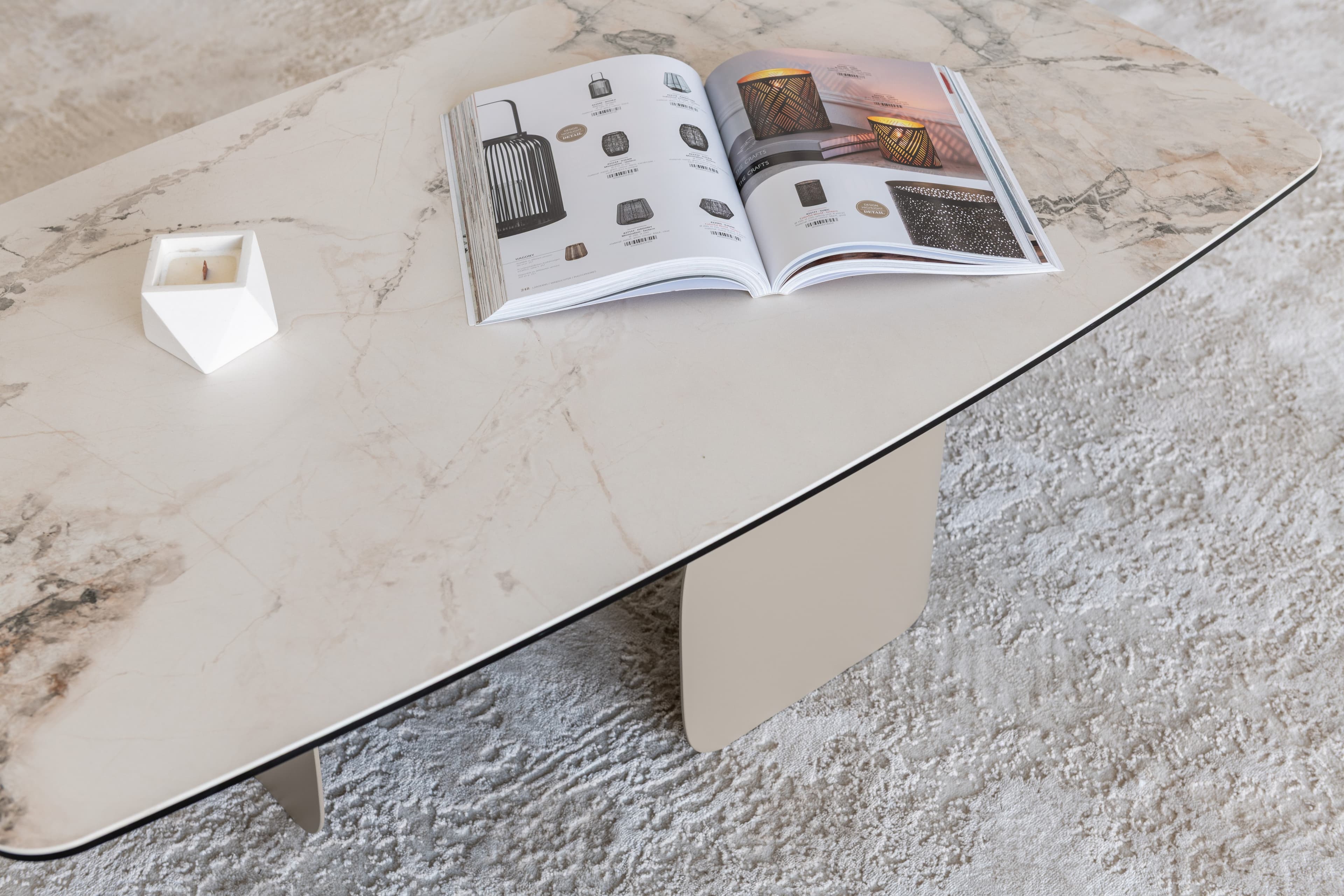 Журнальний стіл "Крістіано" аврора голд + бежевий 2