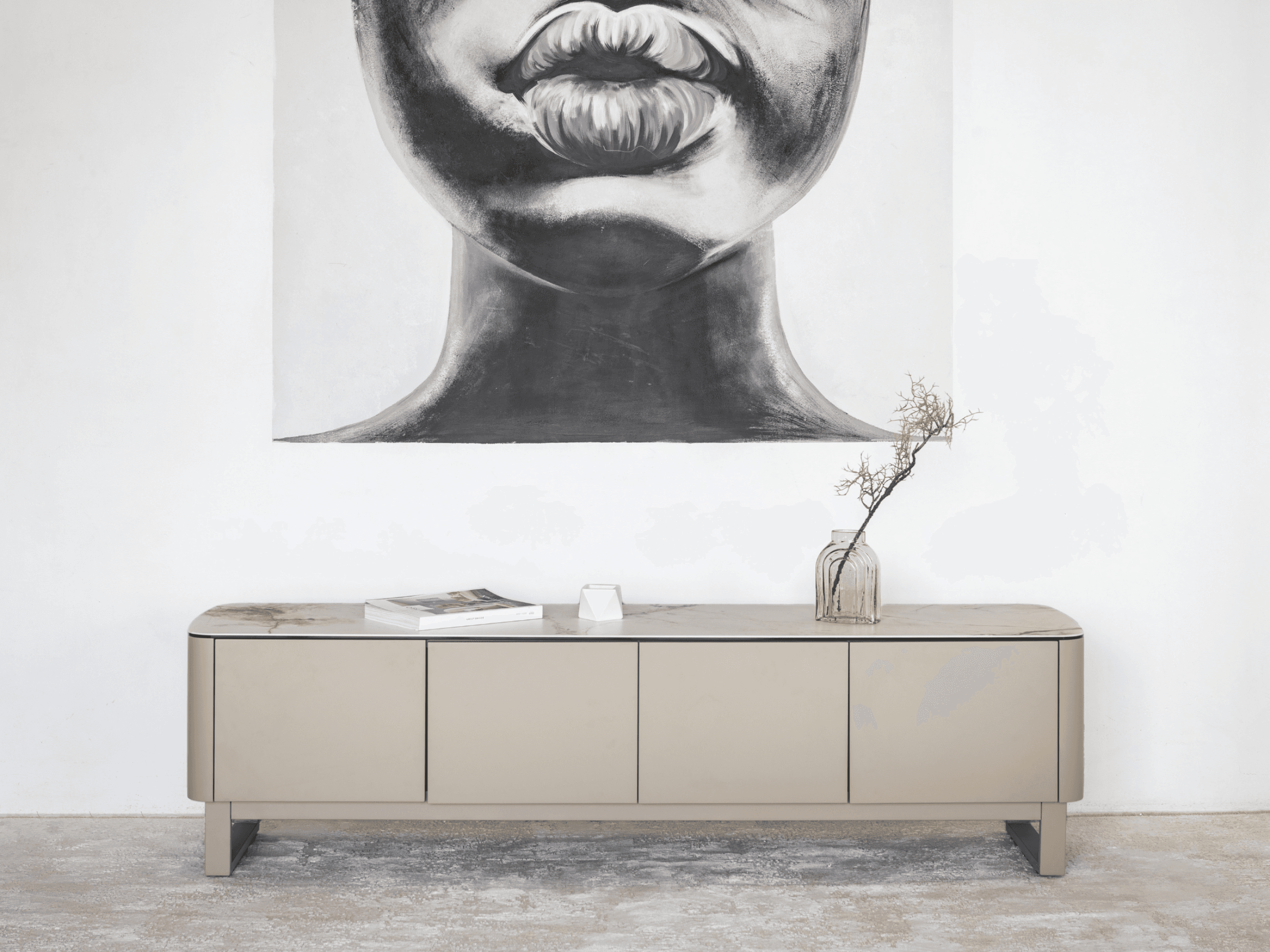 ТВ-тумба "Крістіано" аврора голд + бежевий