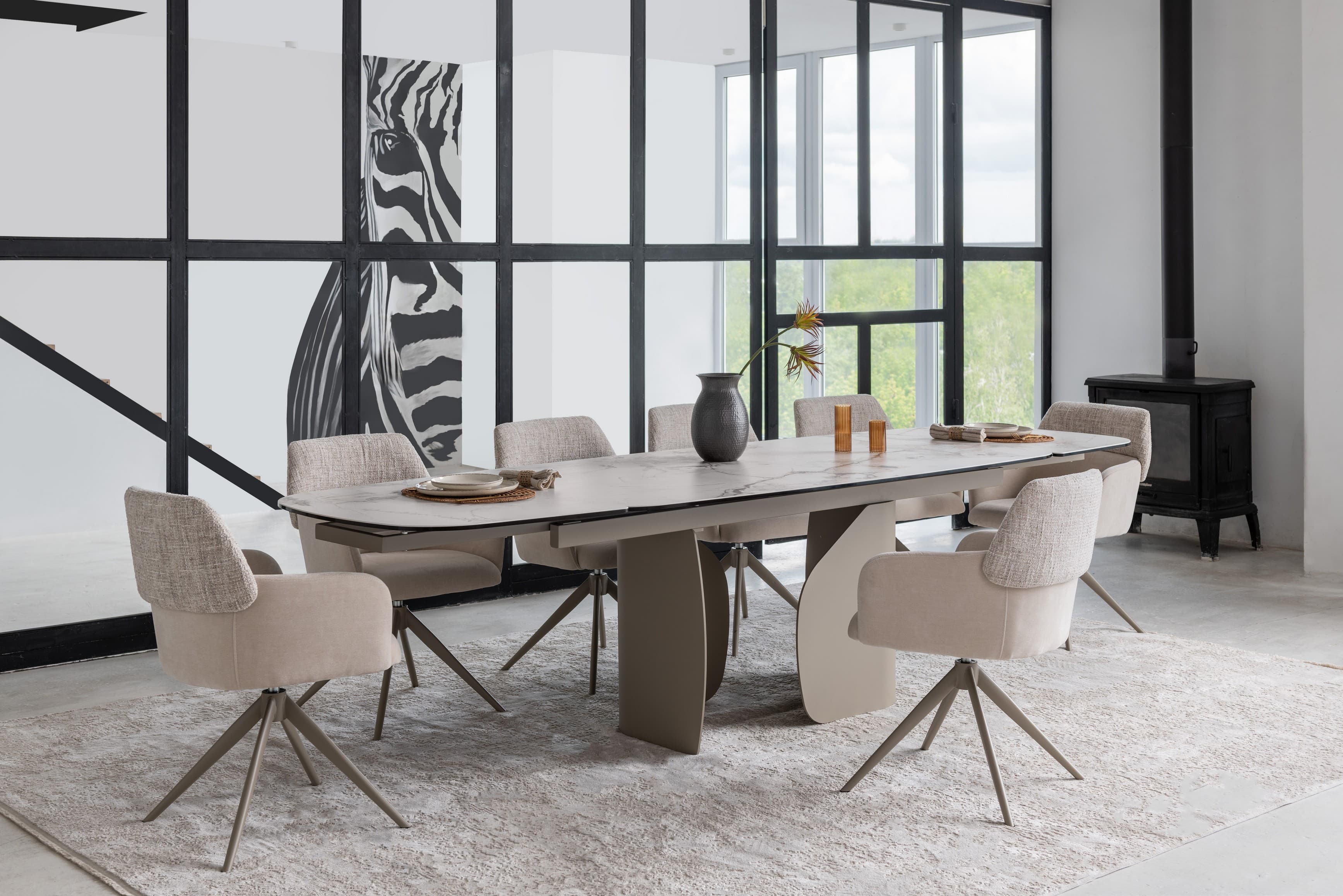 Керамічний стіл Крістіано TML-1300 аврора голд + бежевий 2