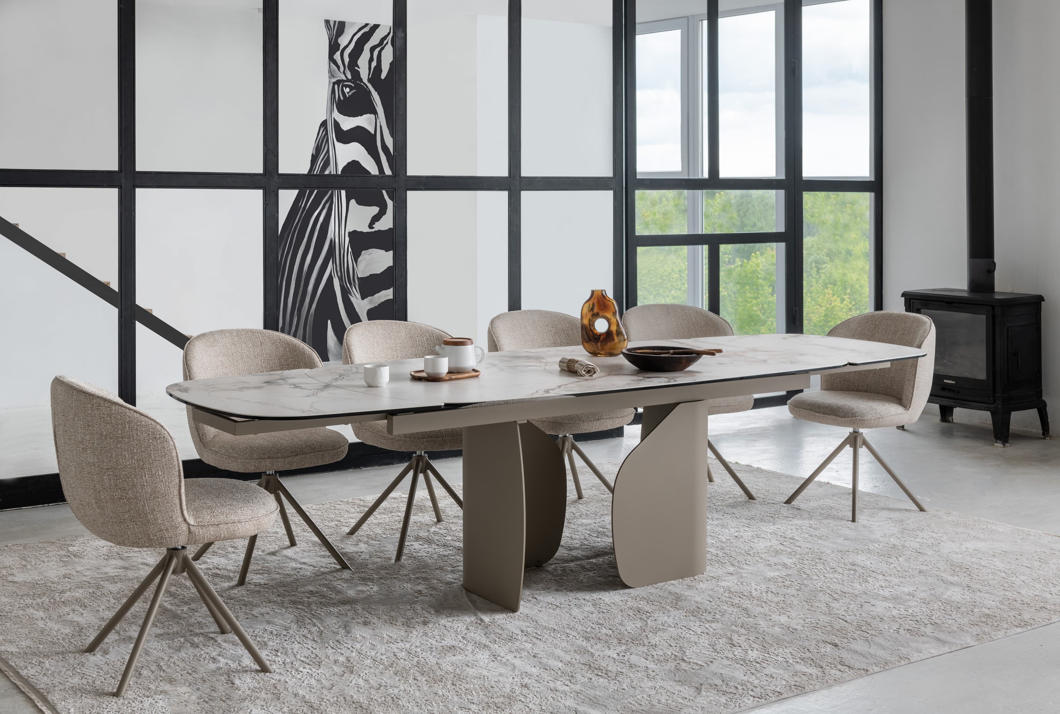 Керамічний стіл Крістіано TML-1300 аврора голд + бежевий 8