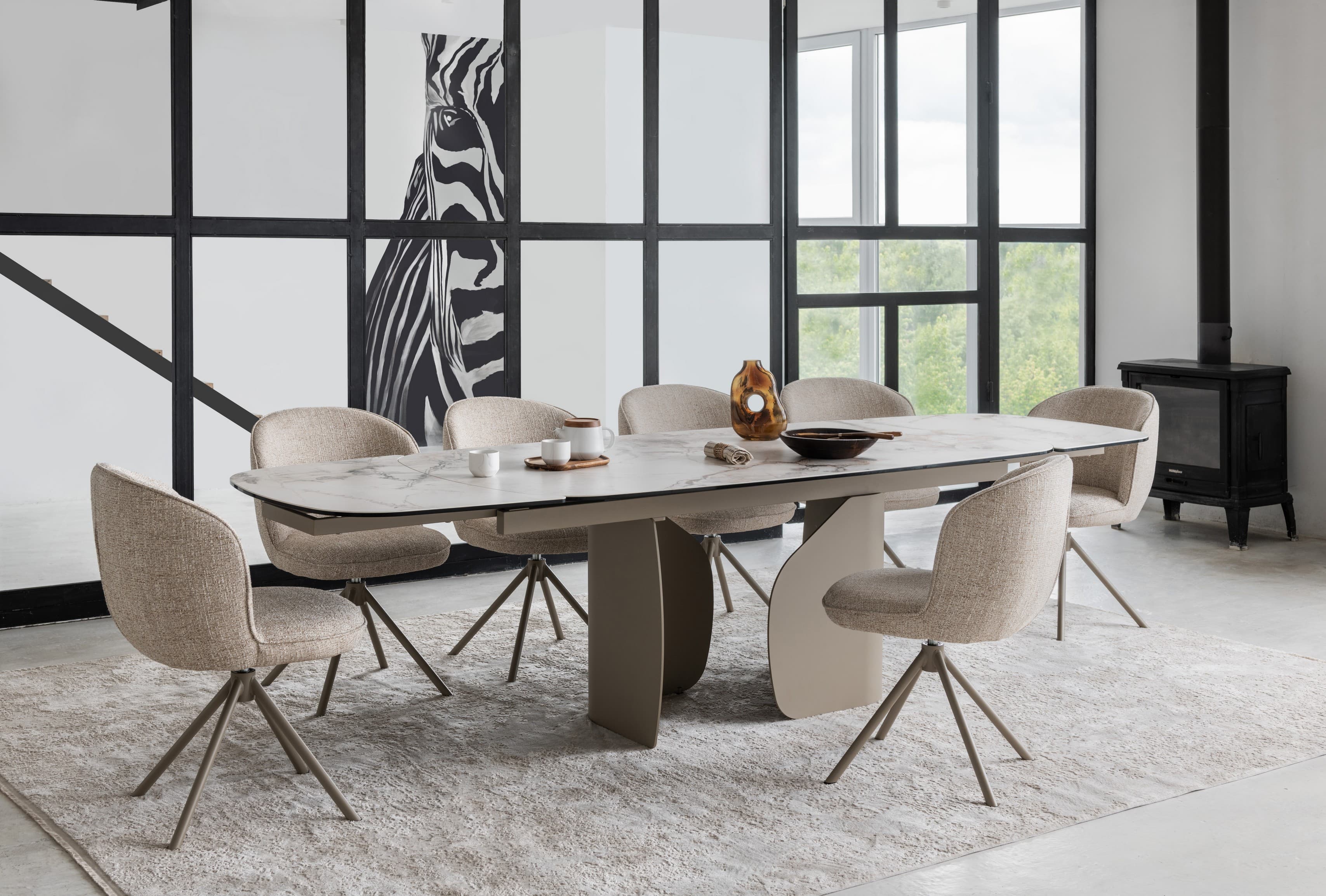 Керамічний стіл Крістіано TML-1300 аврора голд + бежевий 9