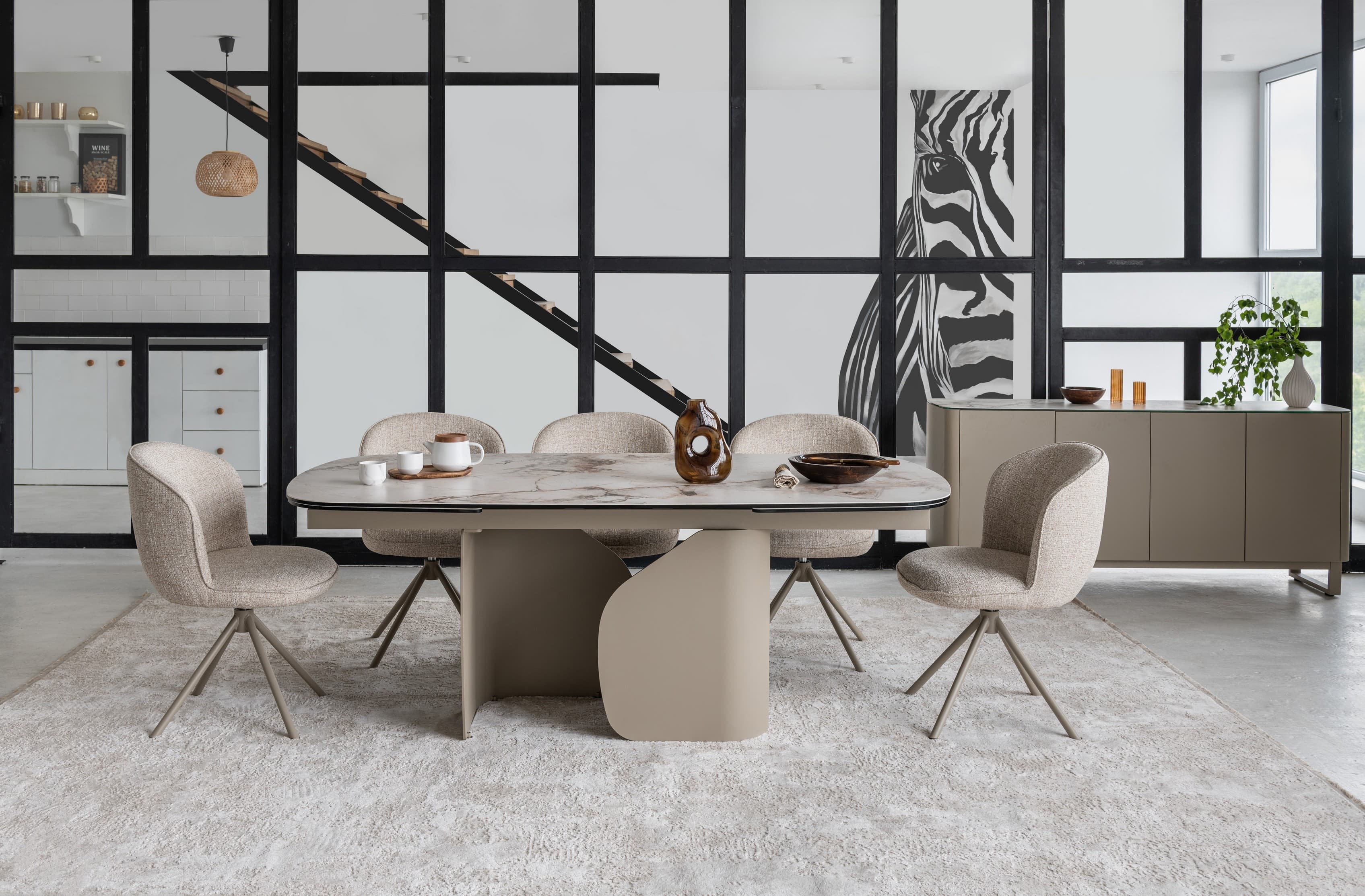 Буфет "Крістіано" аврора голд + бежевий 10