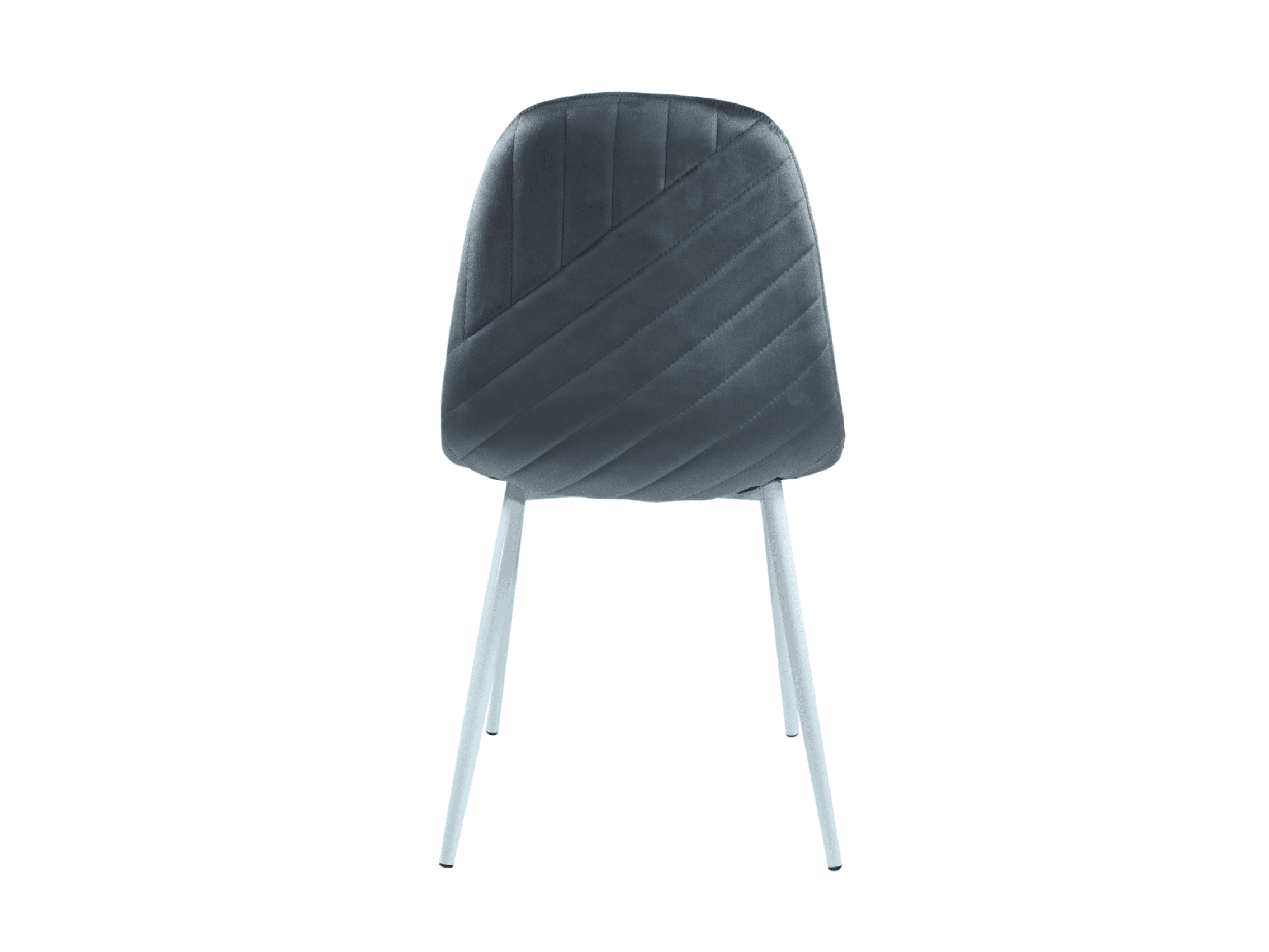 Стілець N-170 сірий велюр + білий 4