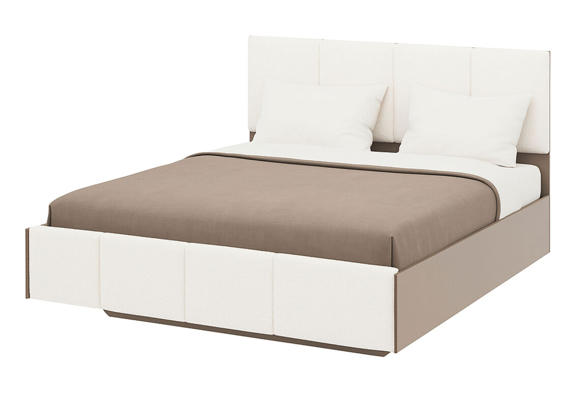 Ліжко Фуріоза 160х200 см (без вкладу), Глиняний сірий, лак / тк. Bellini 05